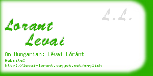 lorant levai business card